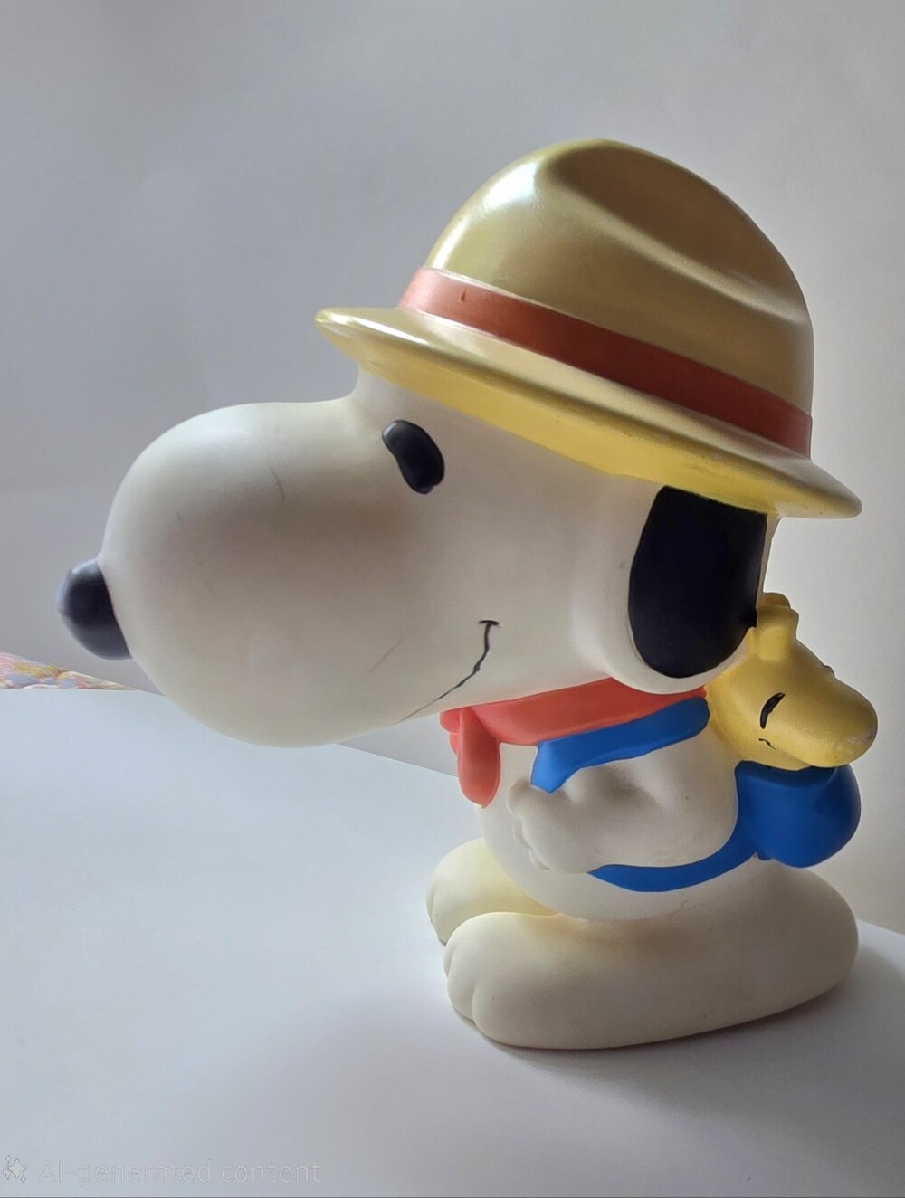 Vintage Peanuts Coin Bank featuring Snoopy And Woodstock Exploring Camp 9.5x7x5